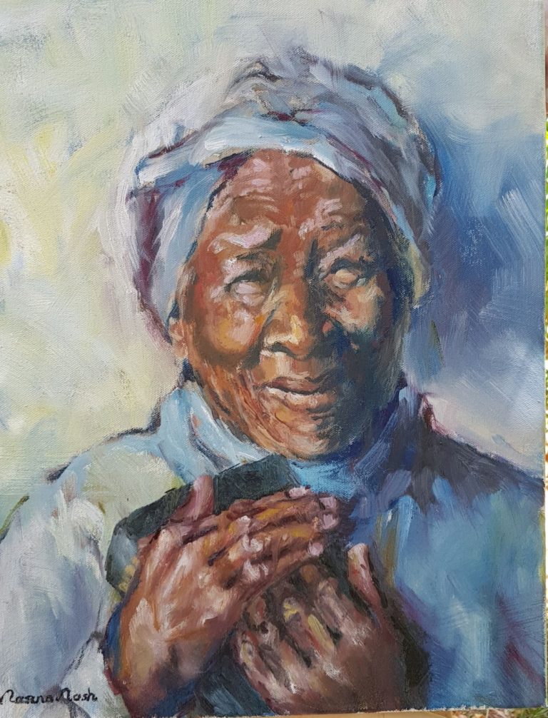 They shall live- Oil painting on stretched canvas